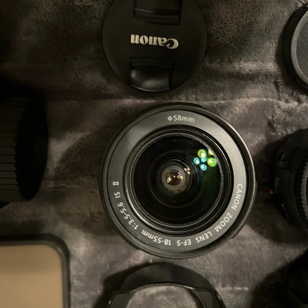 Canon EOS Rebel T5 camera with lenses